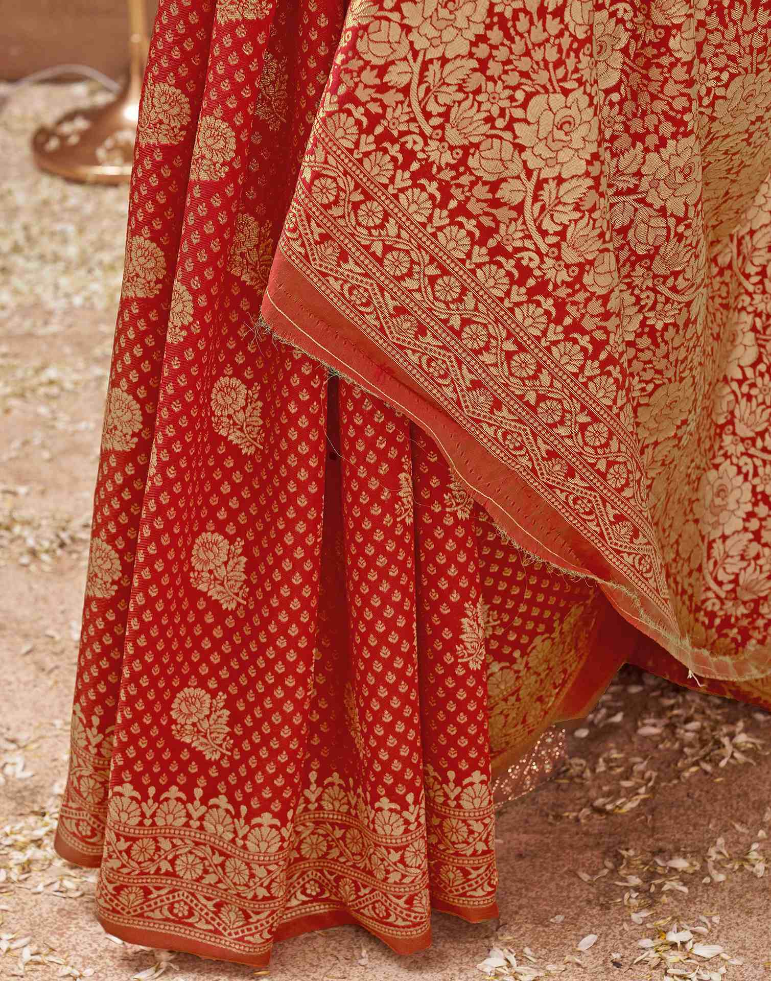 Red Silk Woven Banarasi Saree