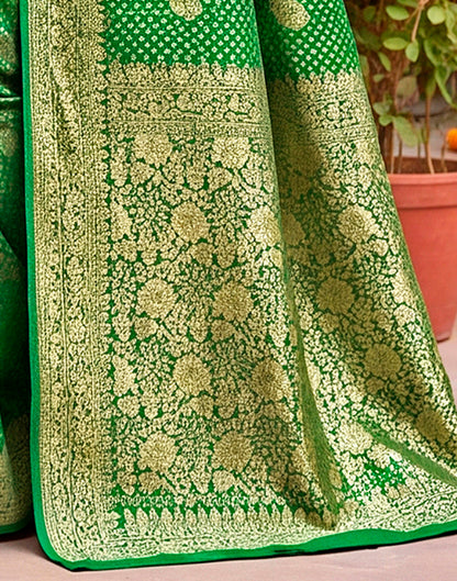 Green Silk Woven Banarasi Saree