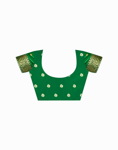 Green Silk Woven Banarasi Saree