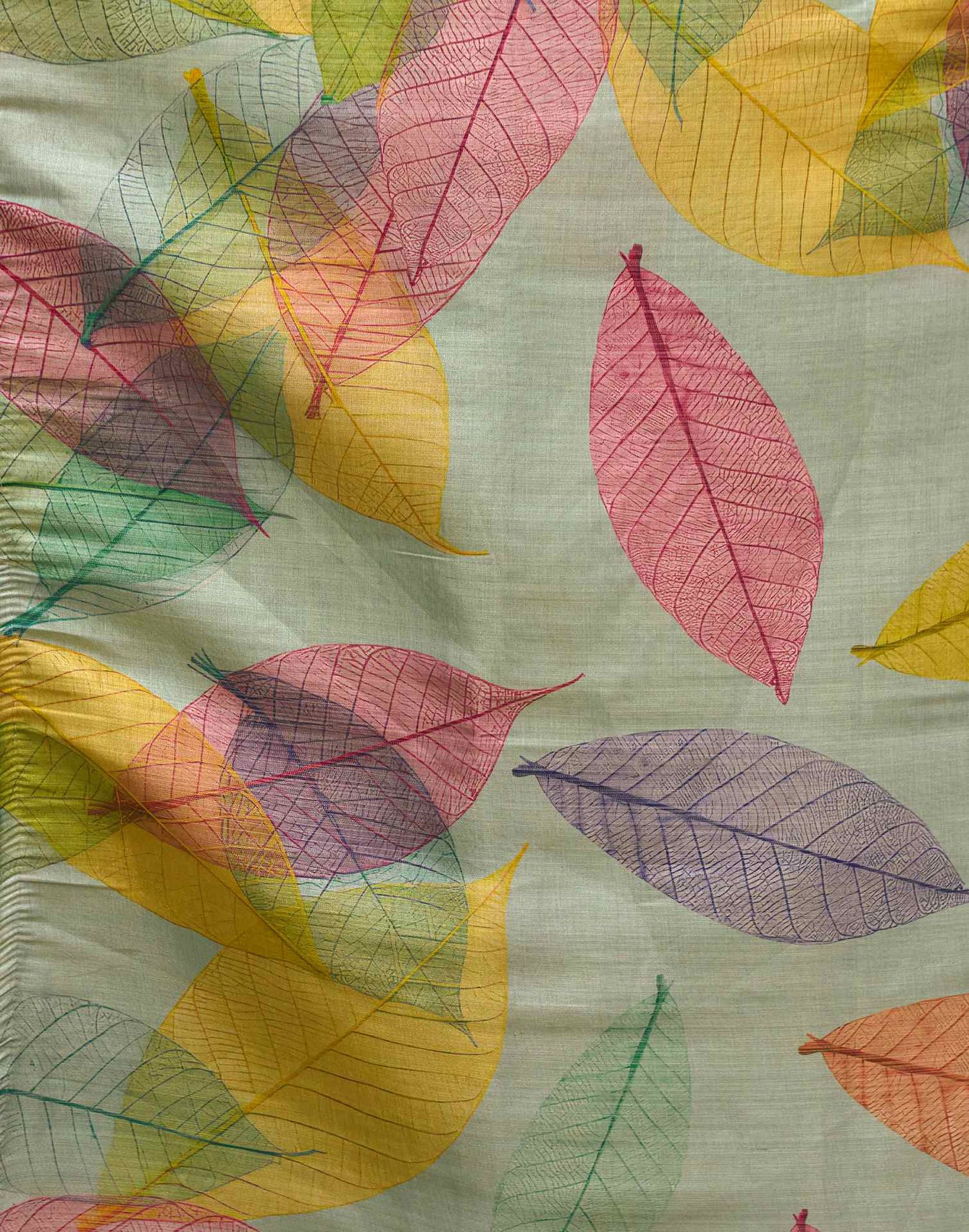 Mint Blue Shimmer Silk Printed Saree