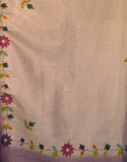 Dusty Mauve Shimmer Silk Printed Saree