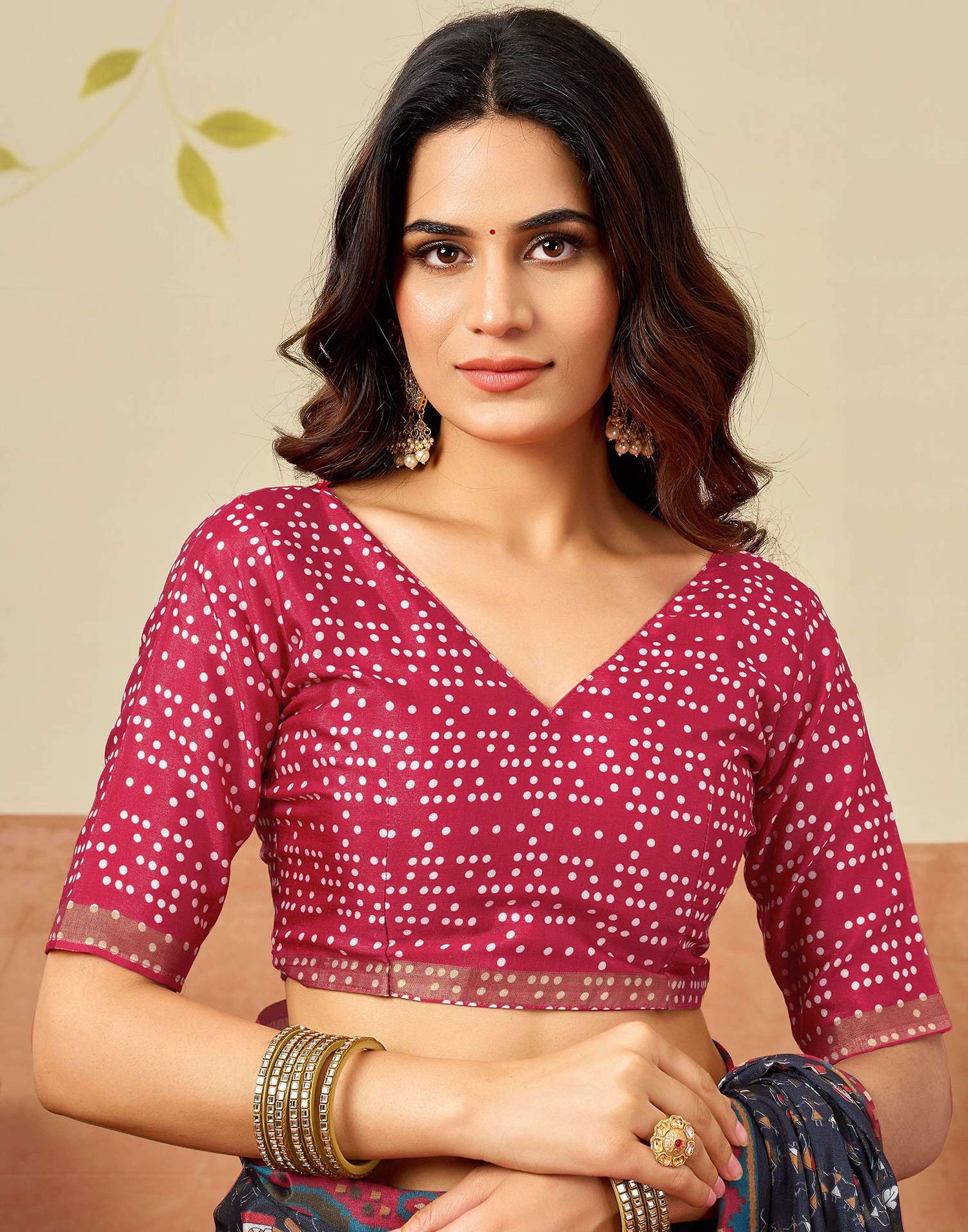 Navy Blue Silk Warli Printed Saree