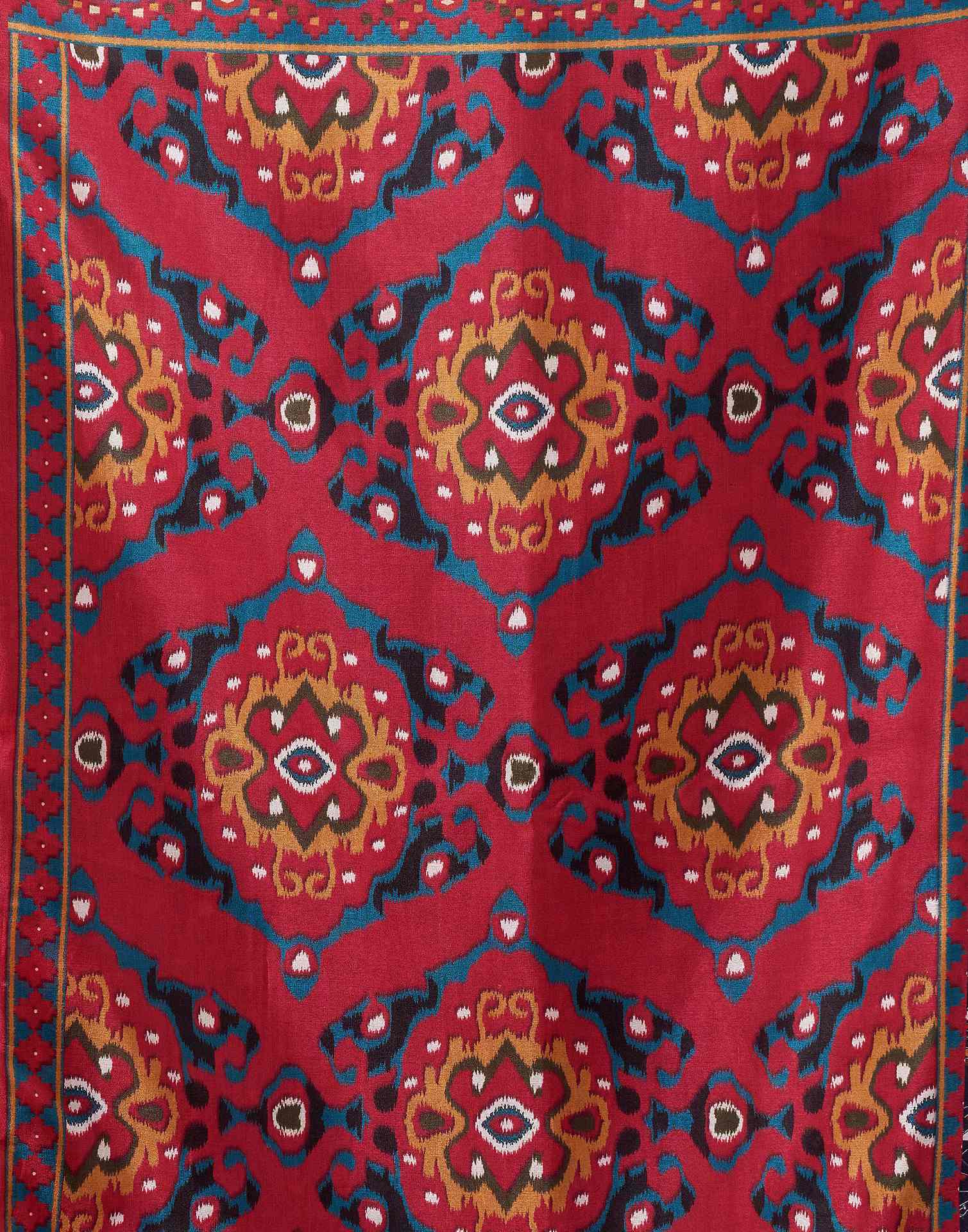 Navy Blue Silk Warli Printed Saree