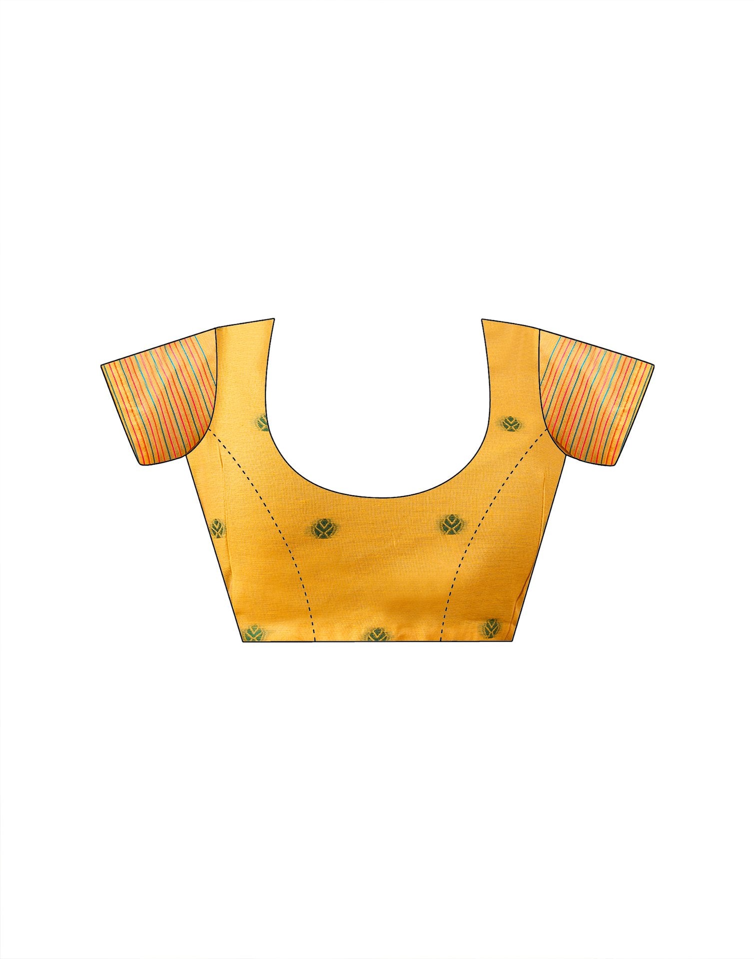Yellow Chanderi Woven Saree