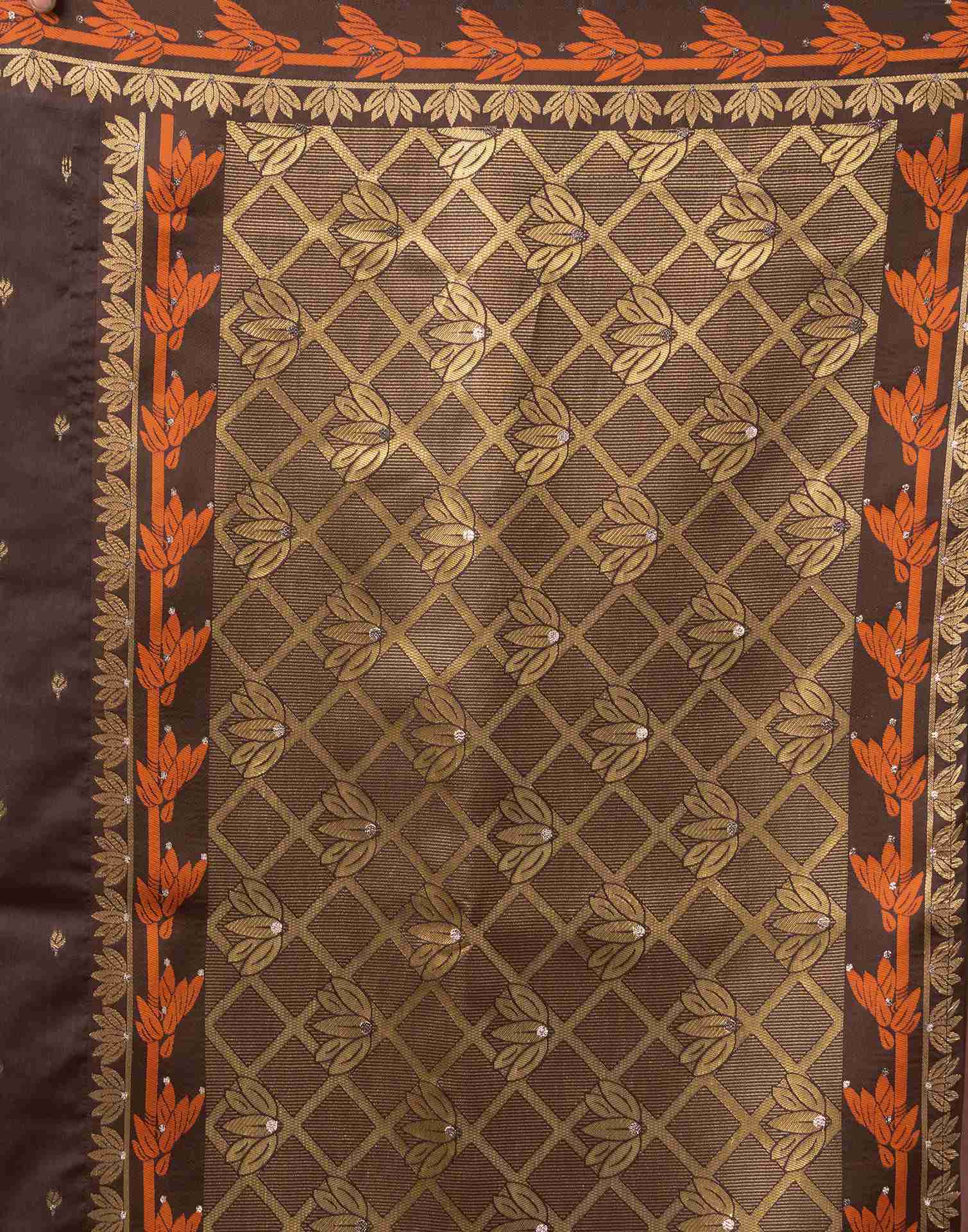 Brown Silk Woven Saree
