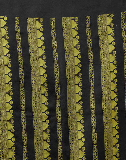 Parrot Green Chanderi Woven Saree