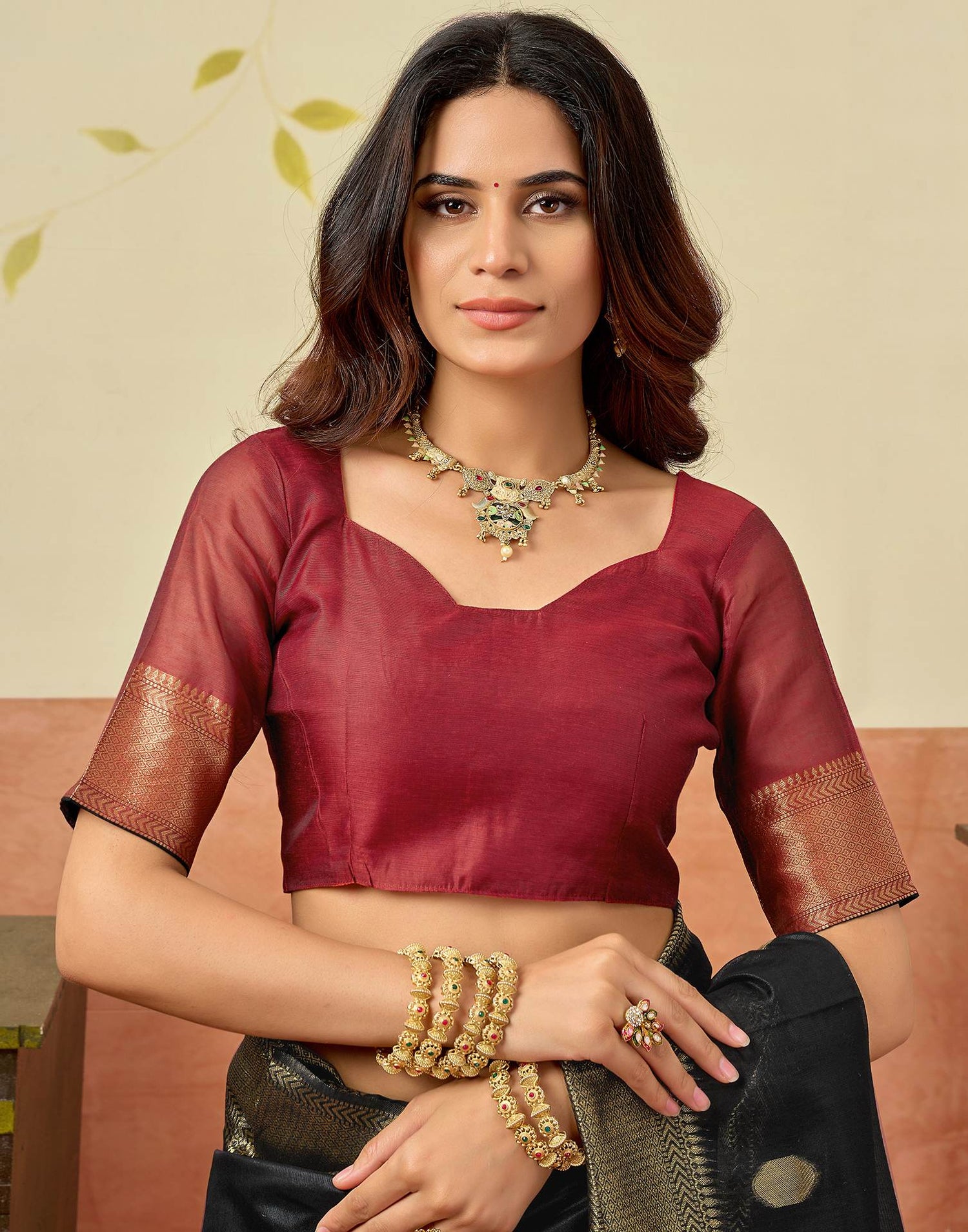 Black Silk Woven Saree