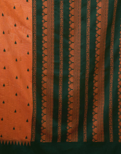Orange Chanderi Woven Saree
