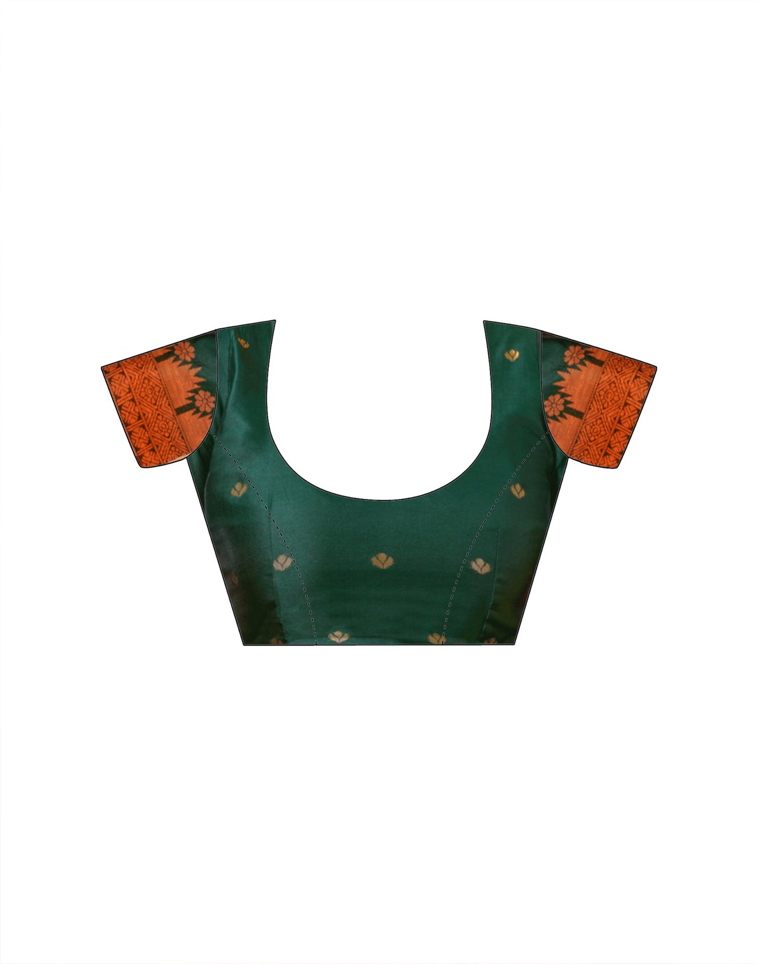 Orange Chanderi Woven Saree