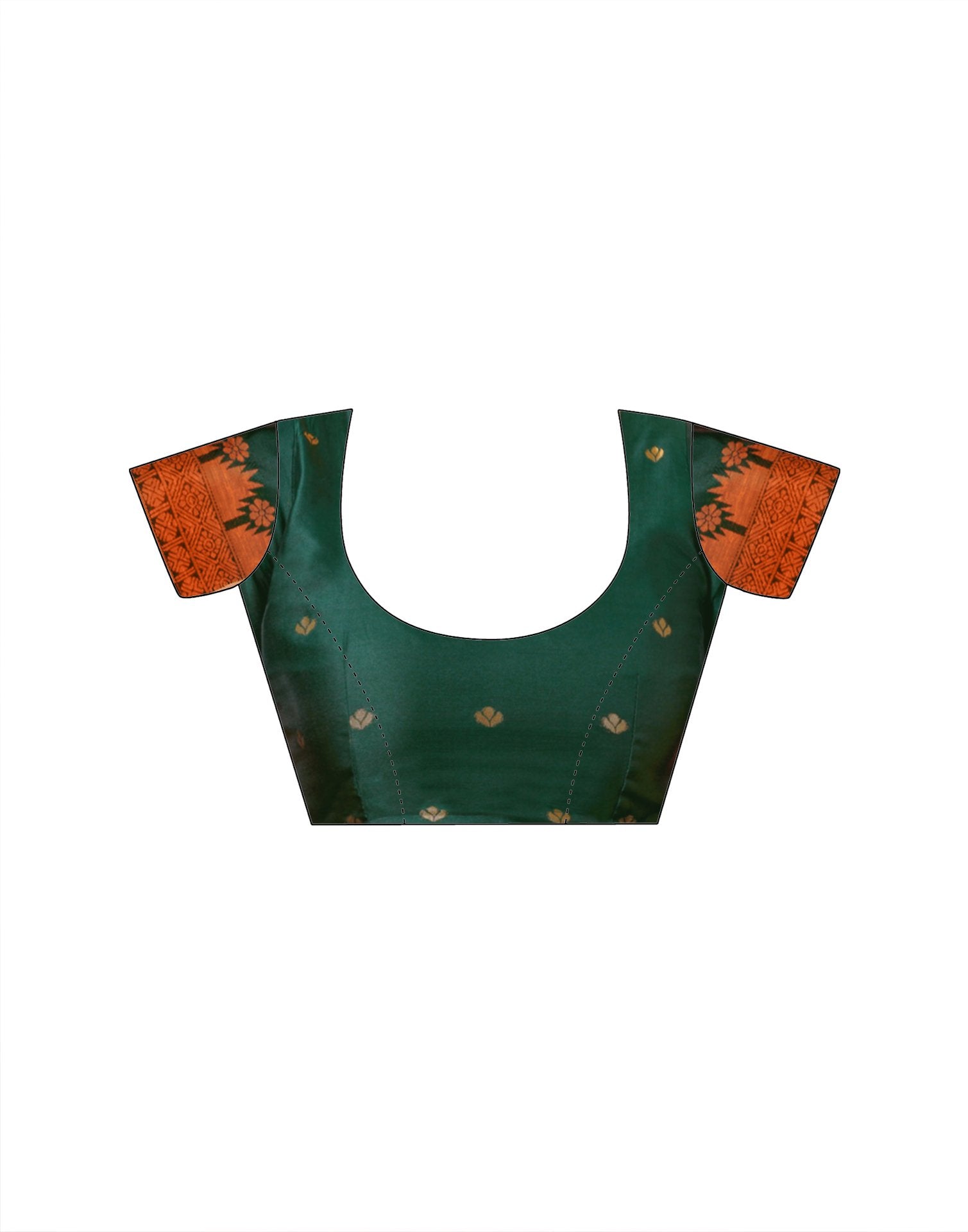 Orange Chanderi Woven Saree