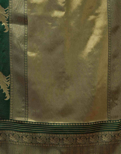 Pista Green Silk Woven Saree