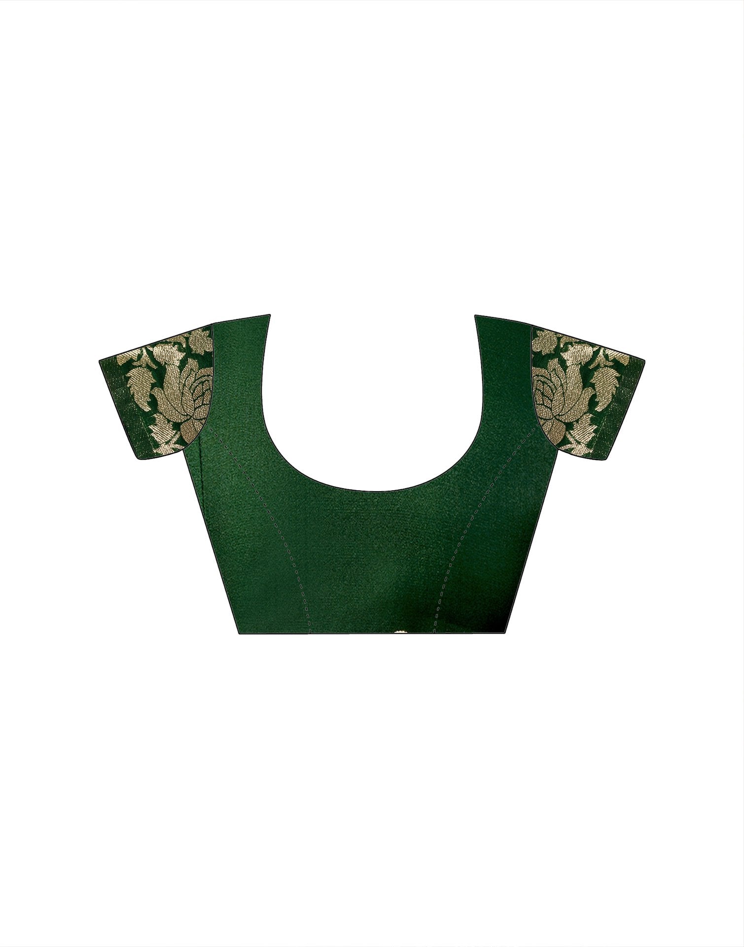 Green Silk Woven Banarasi Saree