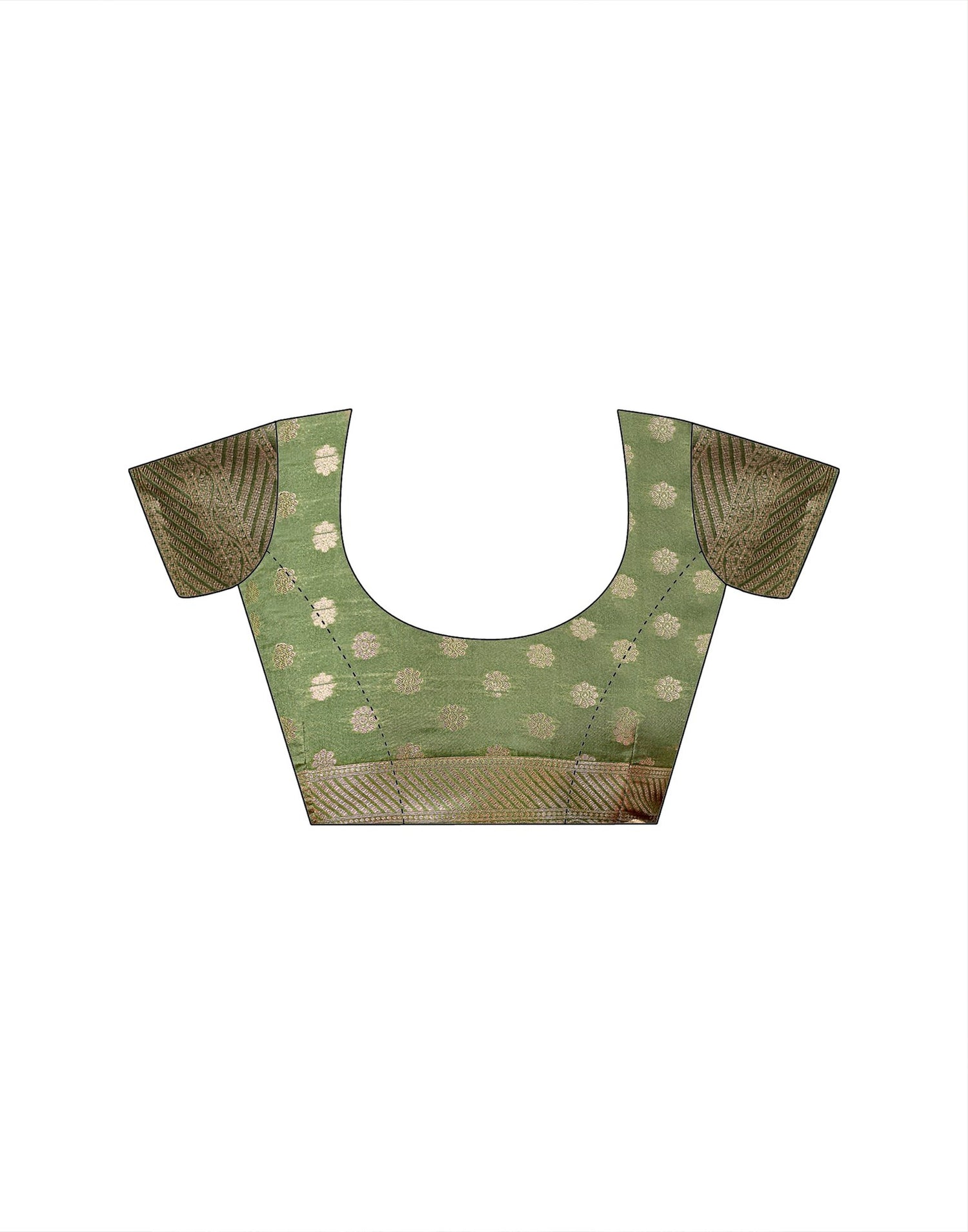 Sage Green Silk Woven Banarasi Saree