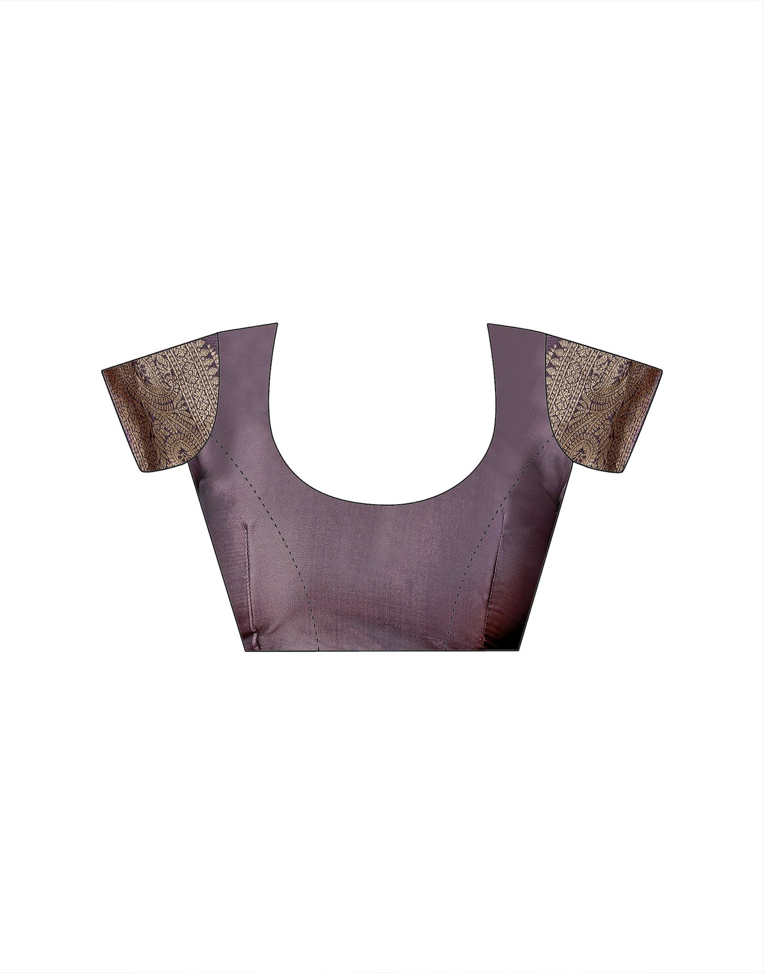 Dark Mauve Silk Woven Banarasi Saree