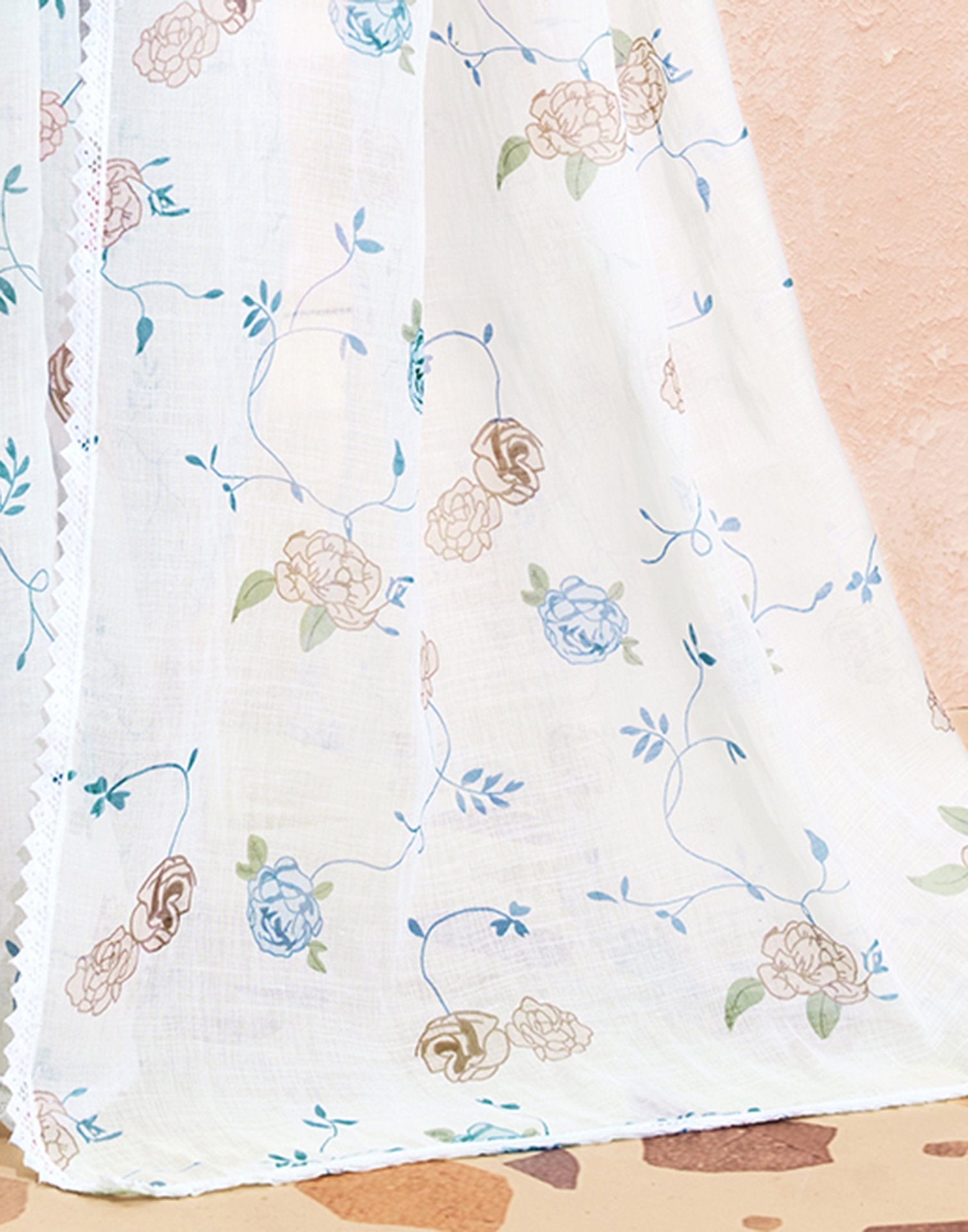 White Linen Printed Saree
