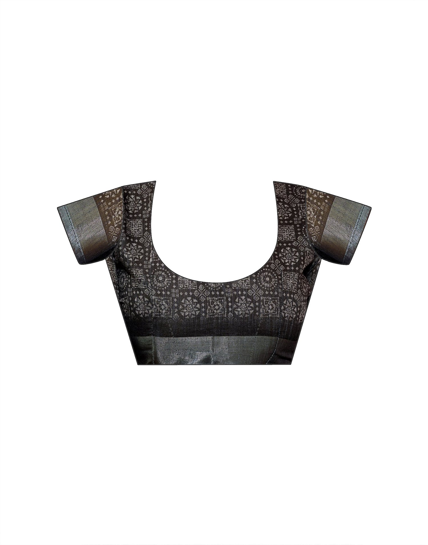 Black Linen Printed Saree