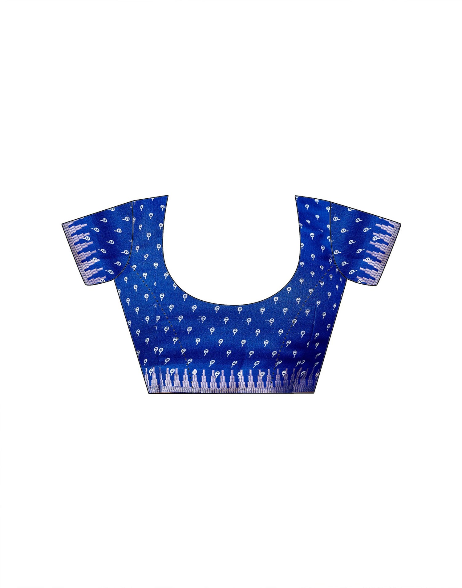 Blue Georgette Warli Printed Saree
