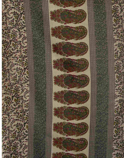 Dark Beige Khadi Printed Saree