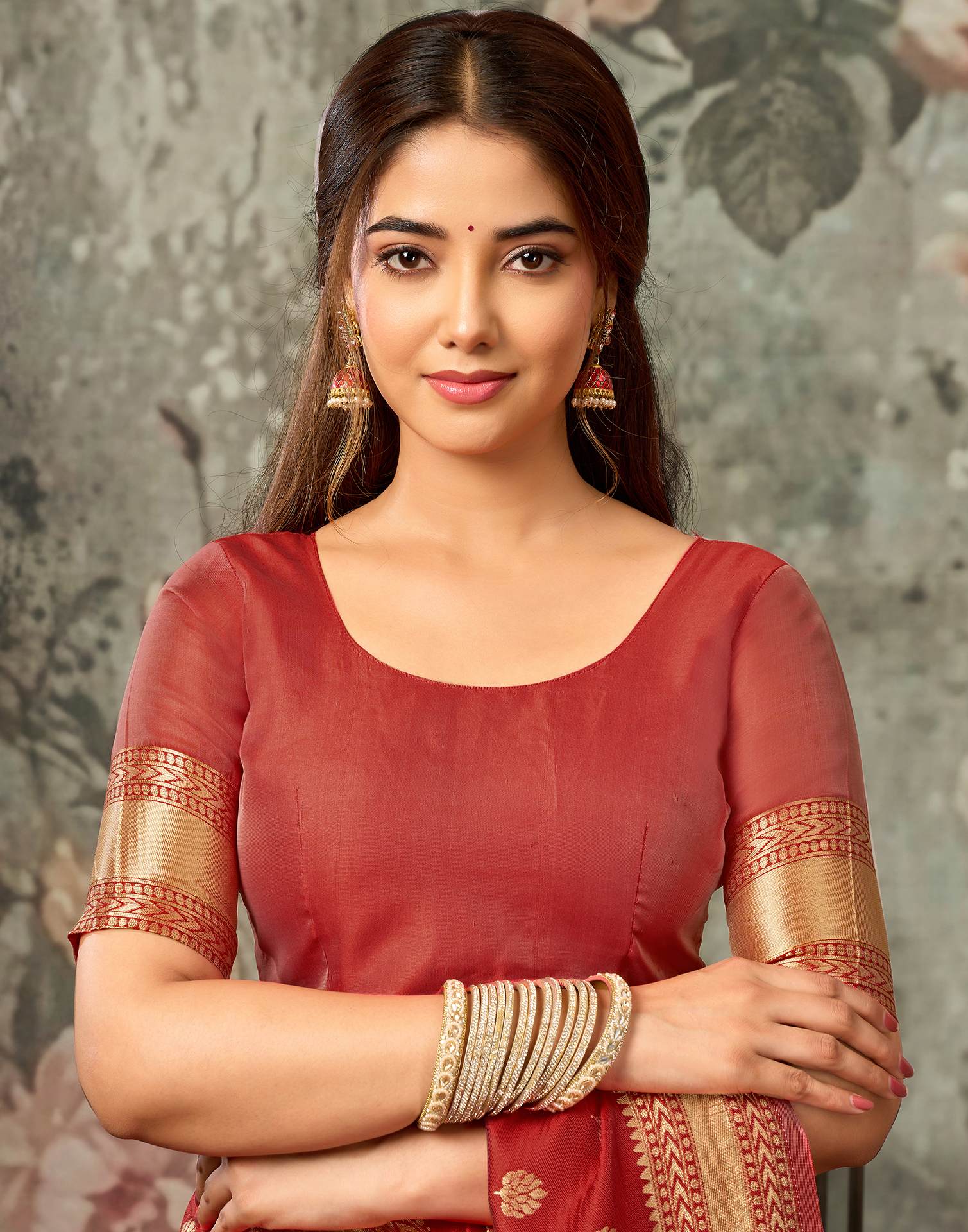 Red Silk Woven Banarasi Saree