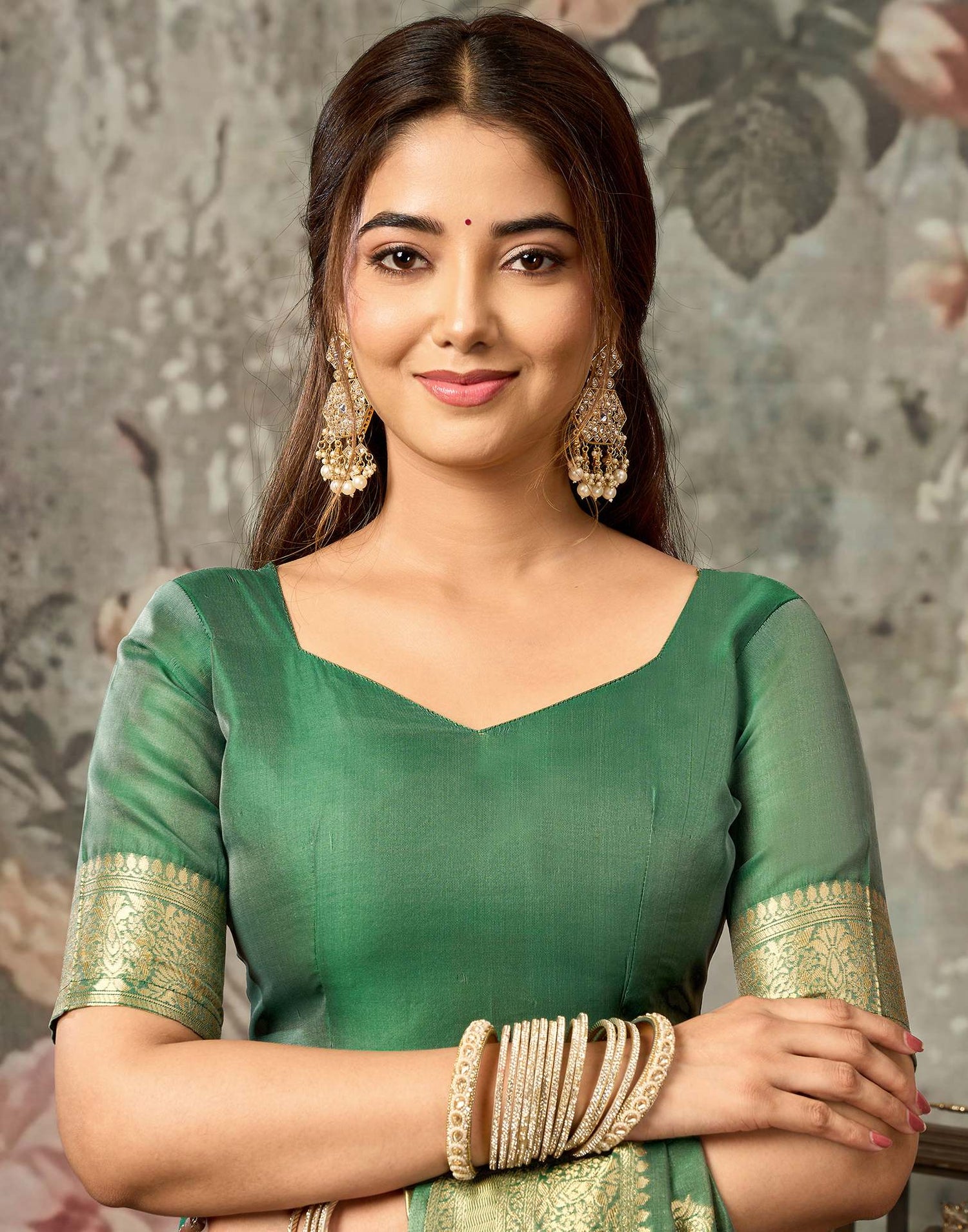 Green Silk Woven Banarasi Saree