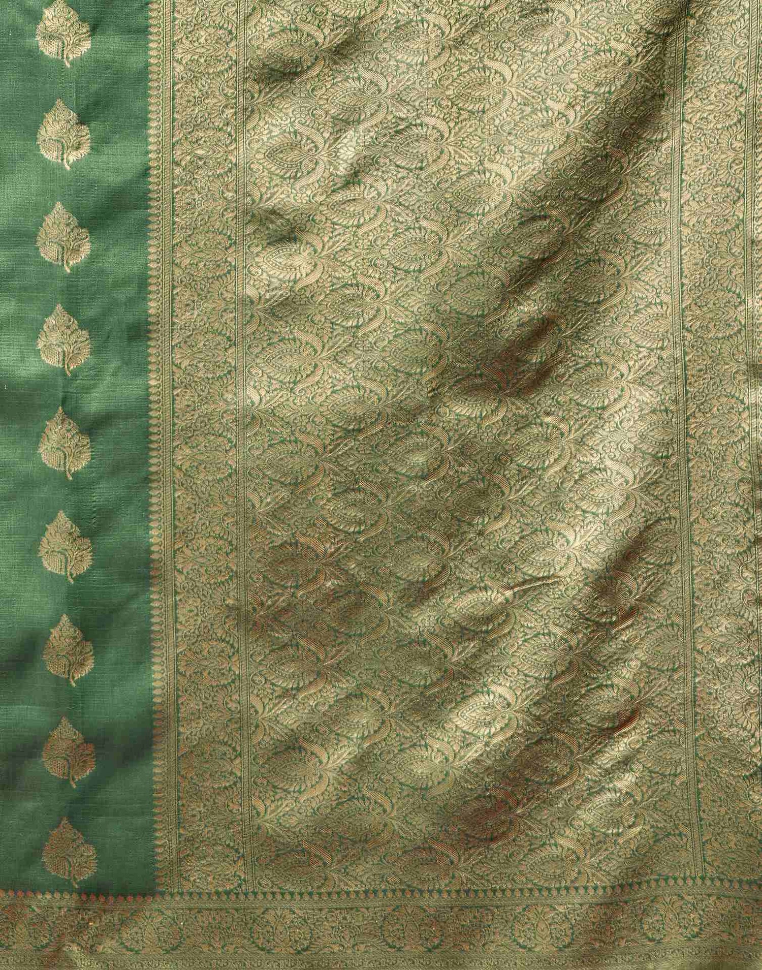 Green Silk Woven Banarasi Saree