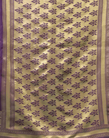 Purple Silk Woven Banarasi Saree