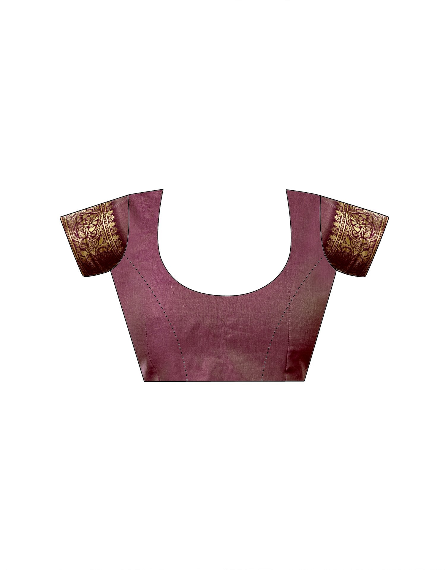 Magenta Silk Woven Banarasi Saree