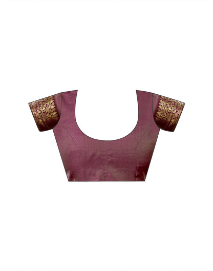Magenta Silk Woven Banarasi Saree