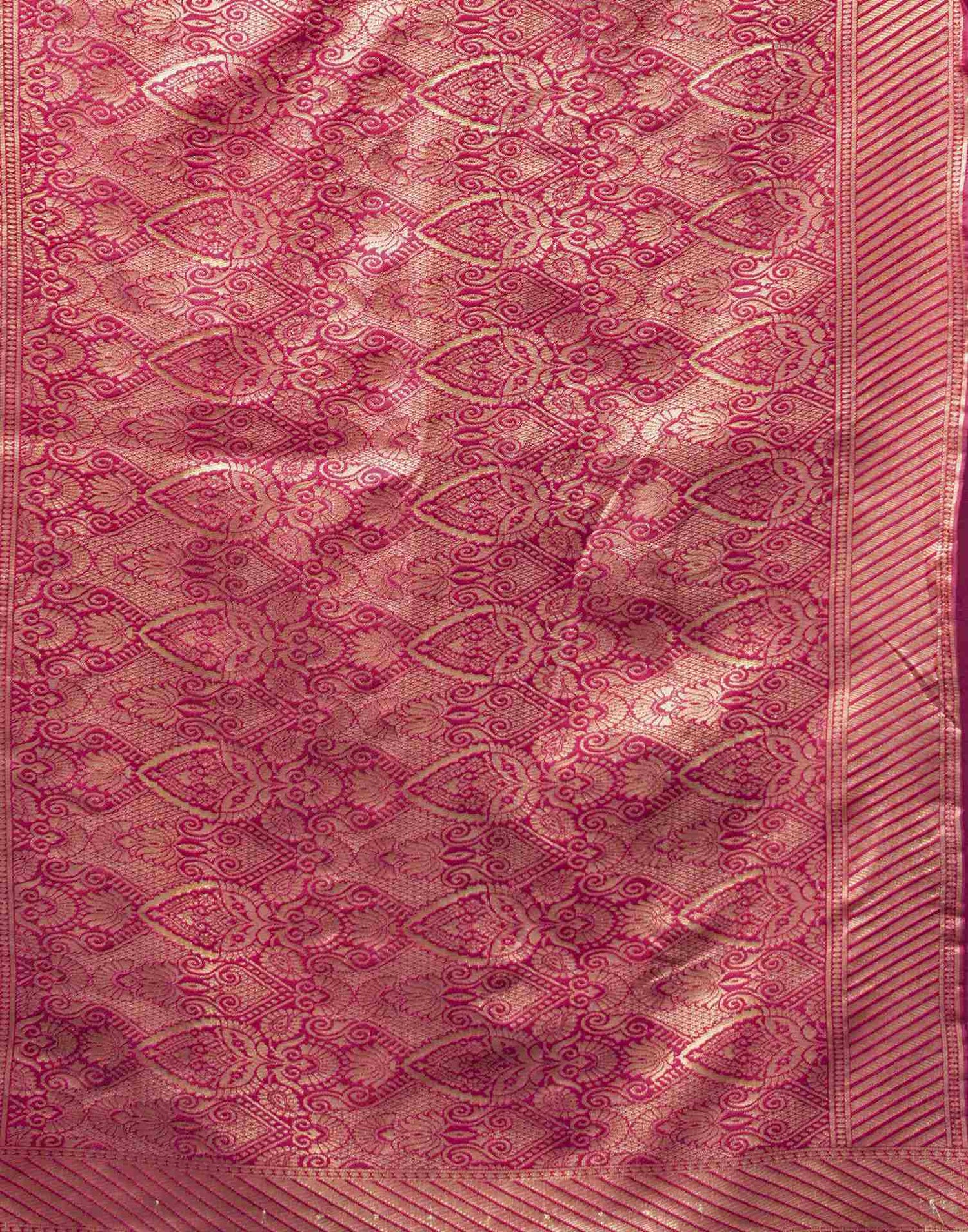 Rani Pink Silk Woven Banarasi Saree