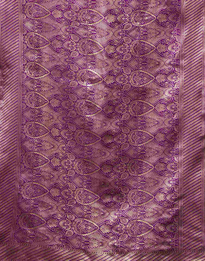 Dark Magenta Silk Woven Banarasi Saree
