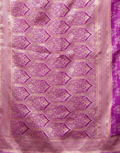 Purple Silk Woven Banarasi Saree