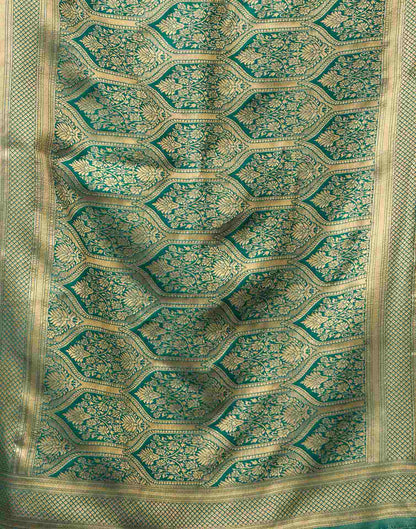 Rama Green Silk Woven Banarasi Saree