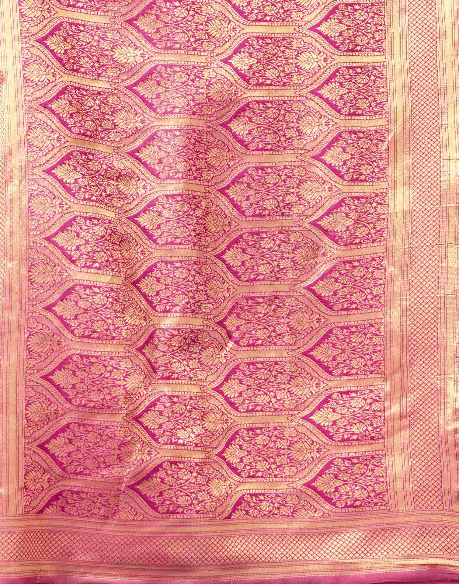 Pink Silk Woven Banarasi Saree