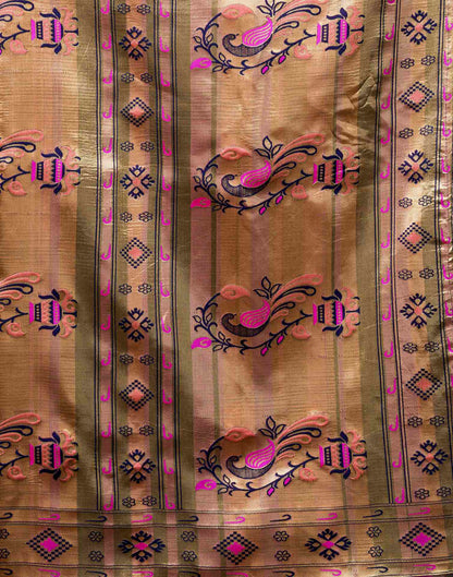 Magenta Silk Woven Banarasi Saree