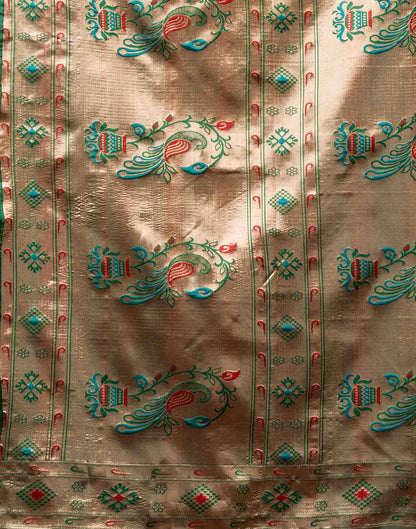 Maroon Silk Woven Banarasi Saree