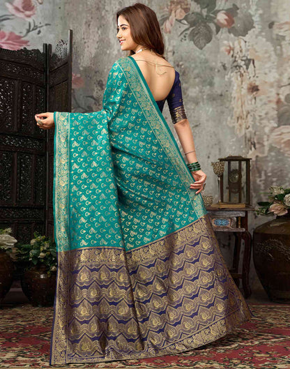 Rama Green Silk Woven Patola Saree