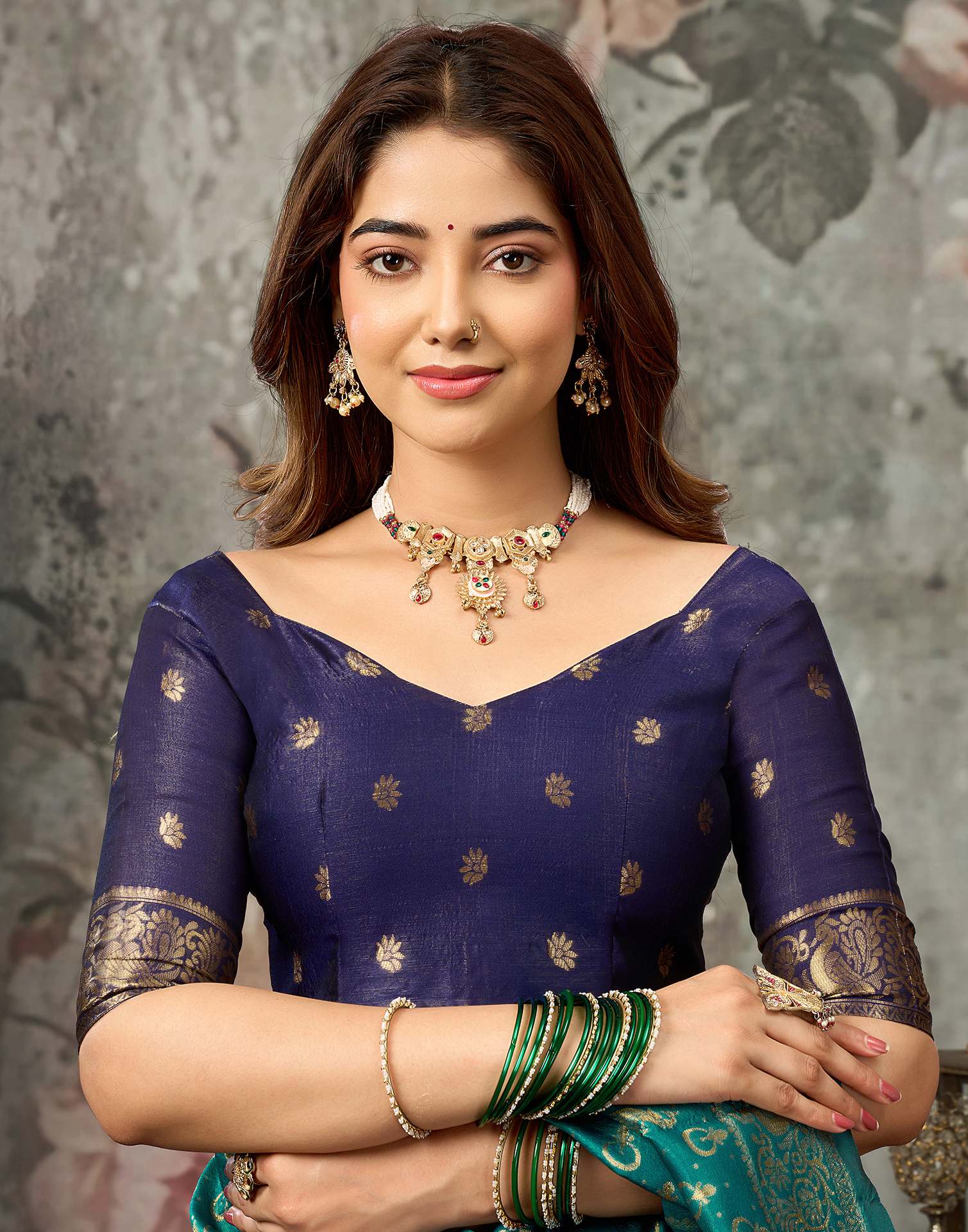 Rama Green Silk Woven Patola Saree
