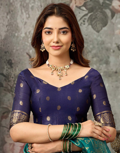 Rama Green Silk Woven Patola Saree