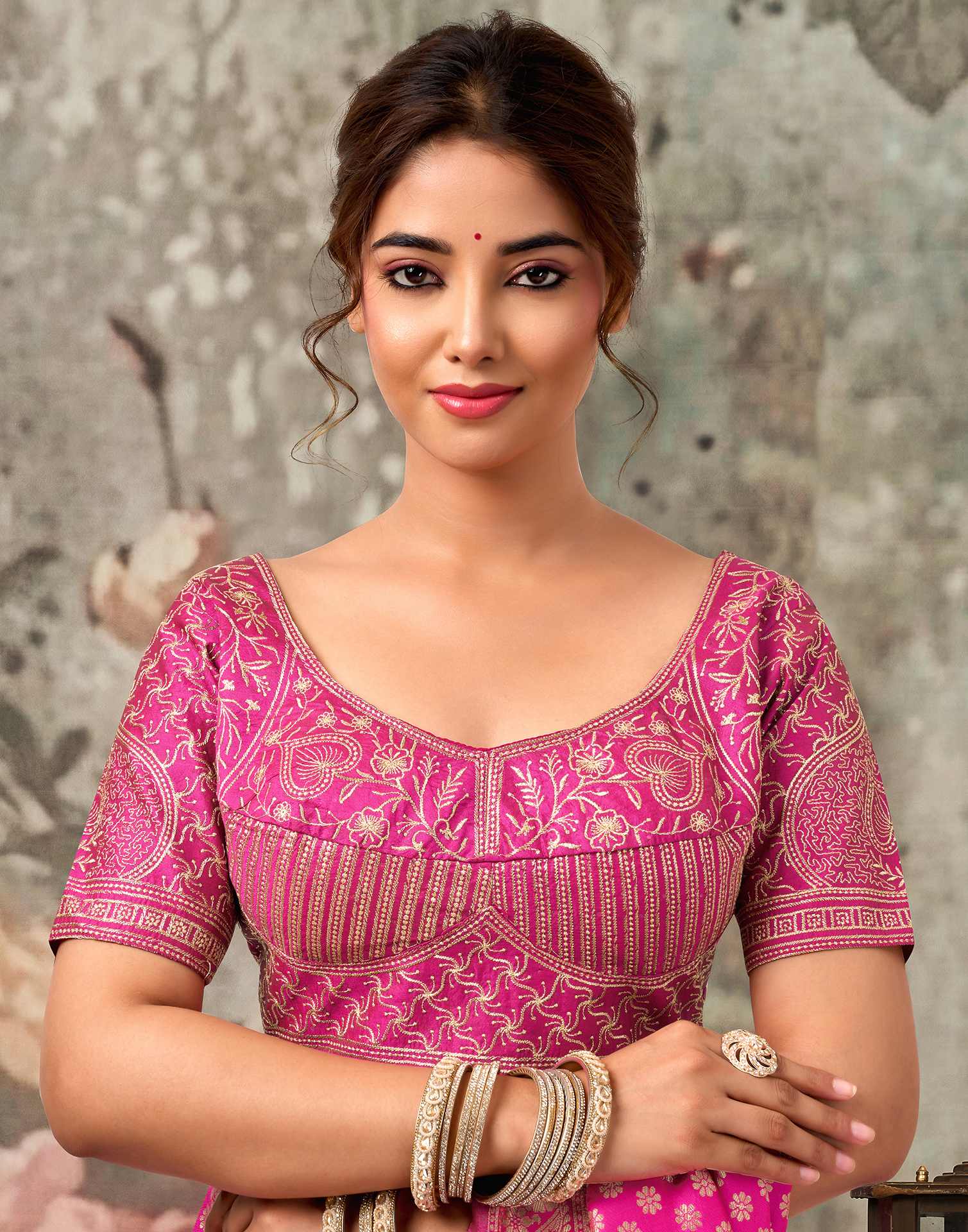 Rani Pink Silk Woven Banarasi Saree