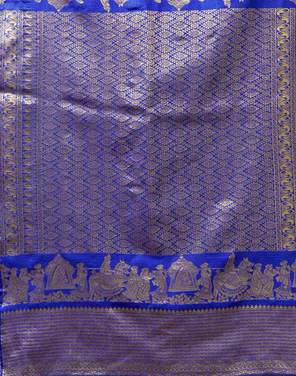 Blue Silk Woven Kanjivaram Saree