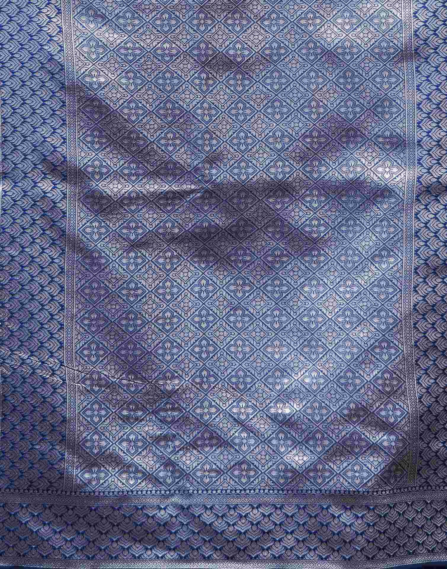 Blue Silk Woven Banarasi Saree