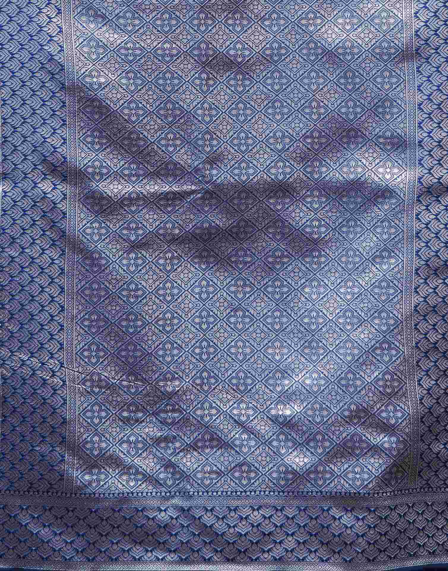 Blue Silk Woven Banarasi Saree