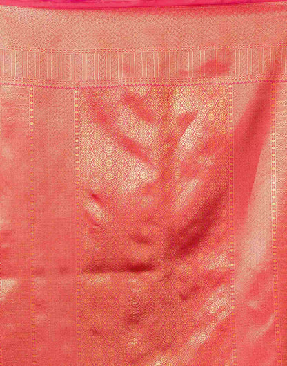 Rani Pink Silk Woven Banarasi Saree