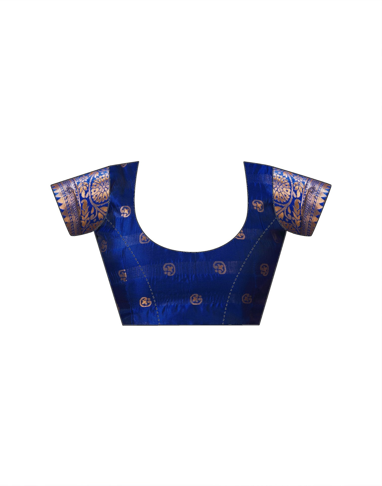 Dark Blue Silk Woven Banarasi Saree