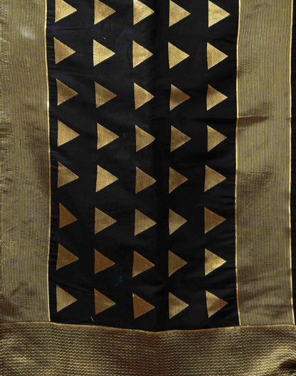 Black Silk Woven Banarasi Saree