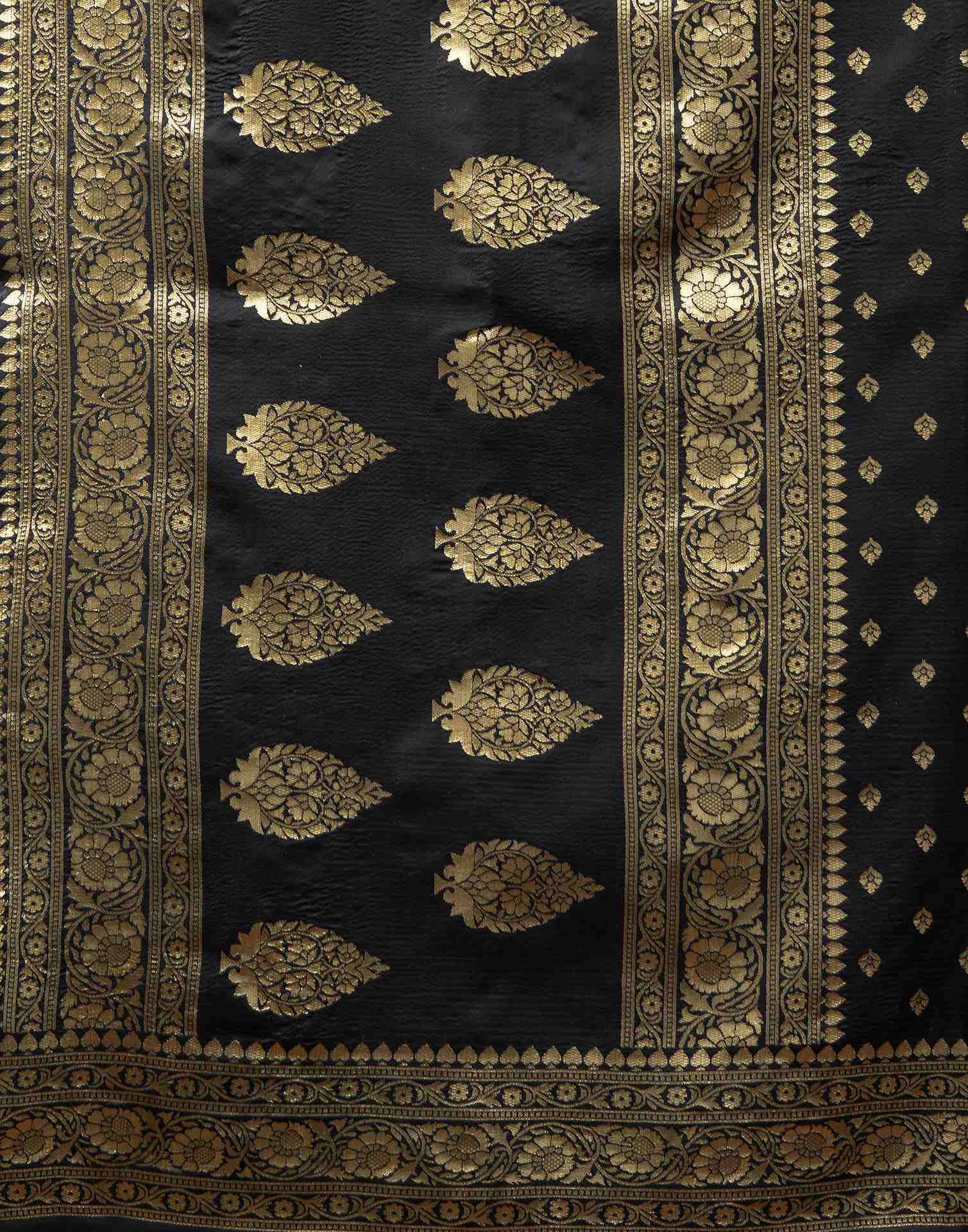 Black Silk Woven Banarasi Saree