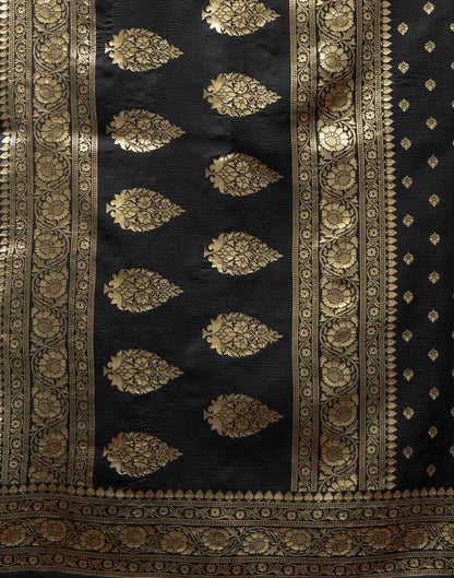 Black Silk Woven Banarasi Saree