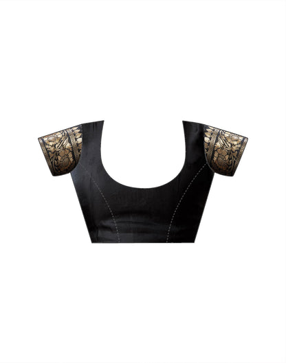 Black Silk Woven Banarasi Saree
