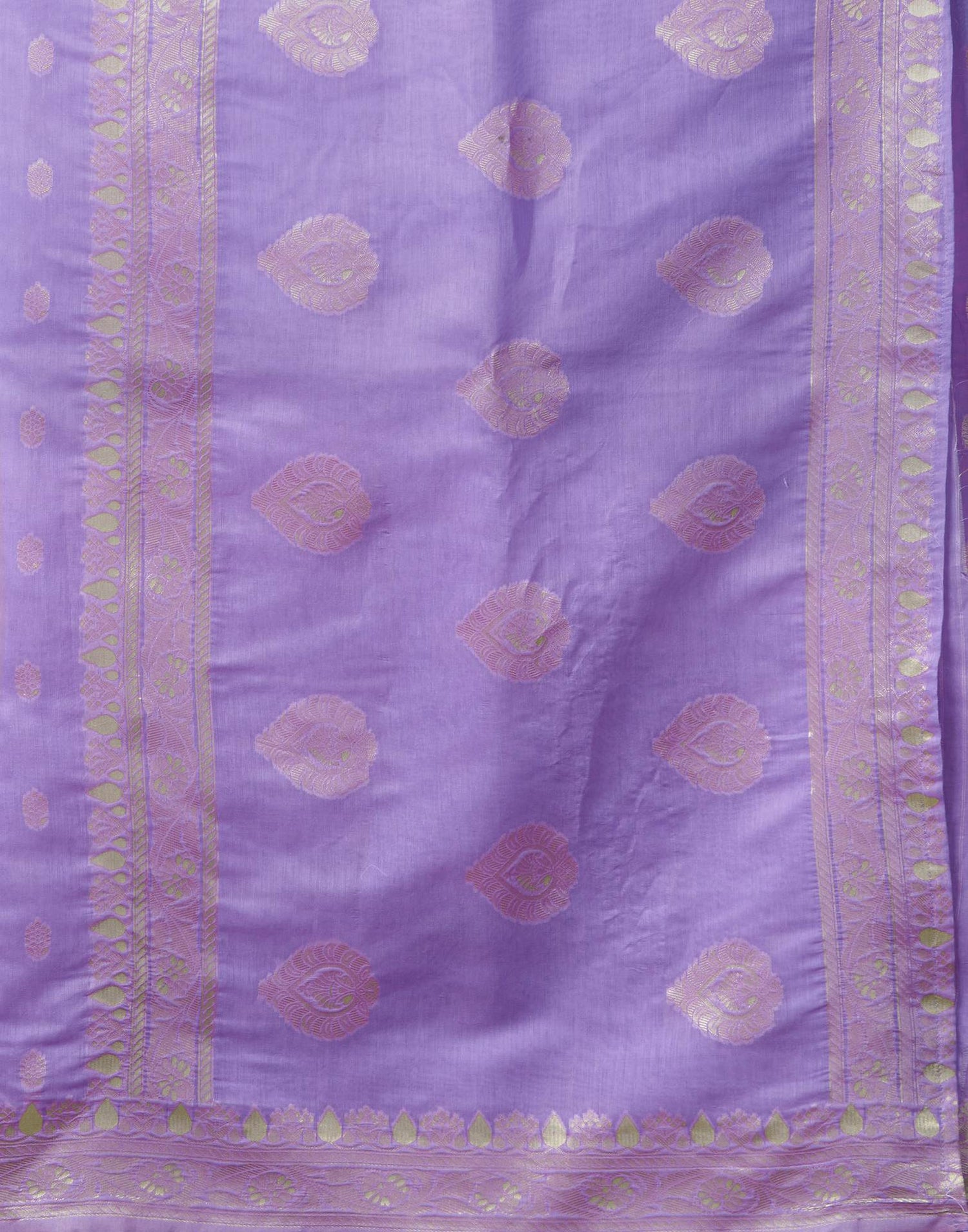 Lavender Silk Woven Banarasi Saree