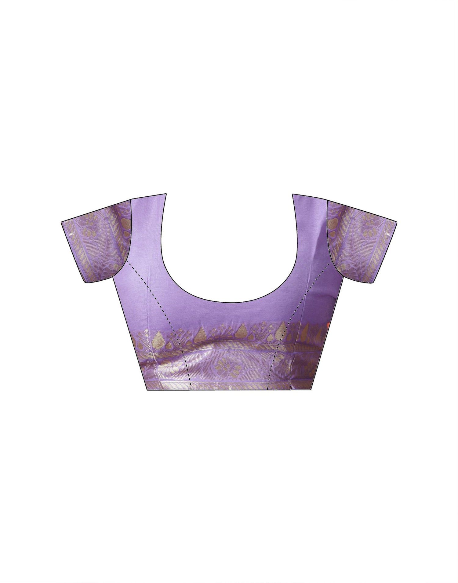 Lavender Silk Woven Banarasi Saree